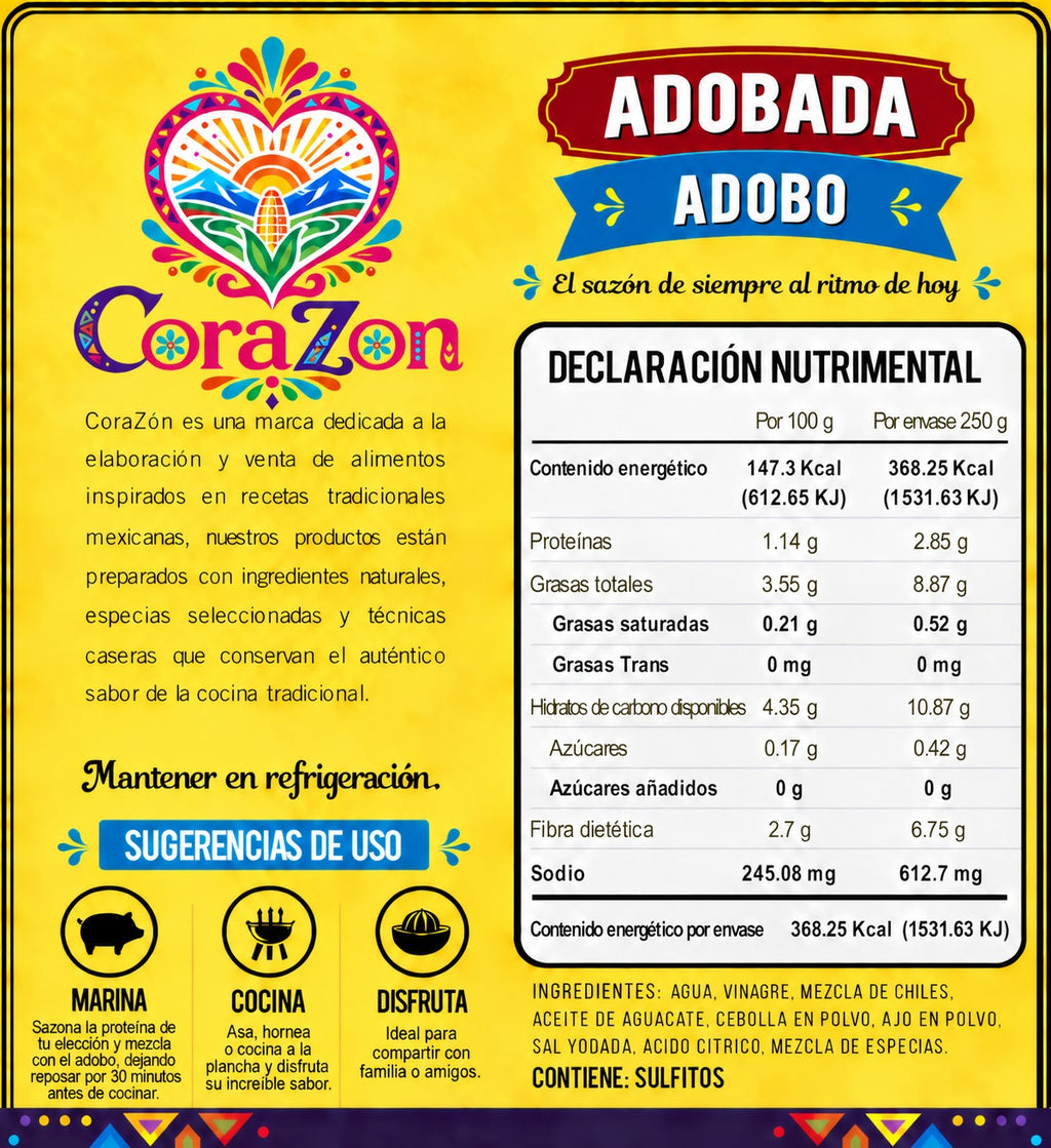 CoraZon Adobada reverso