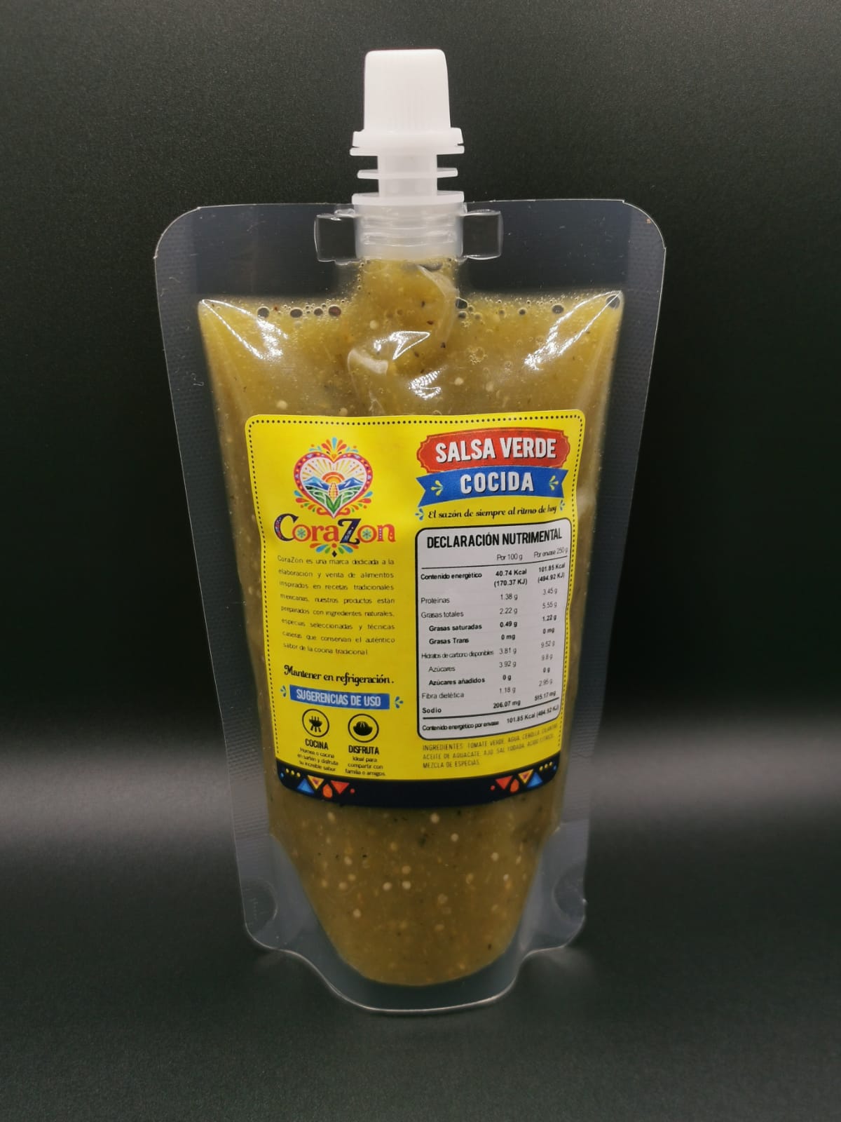 CoraZon Salsa Verde pouch reverso