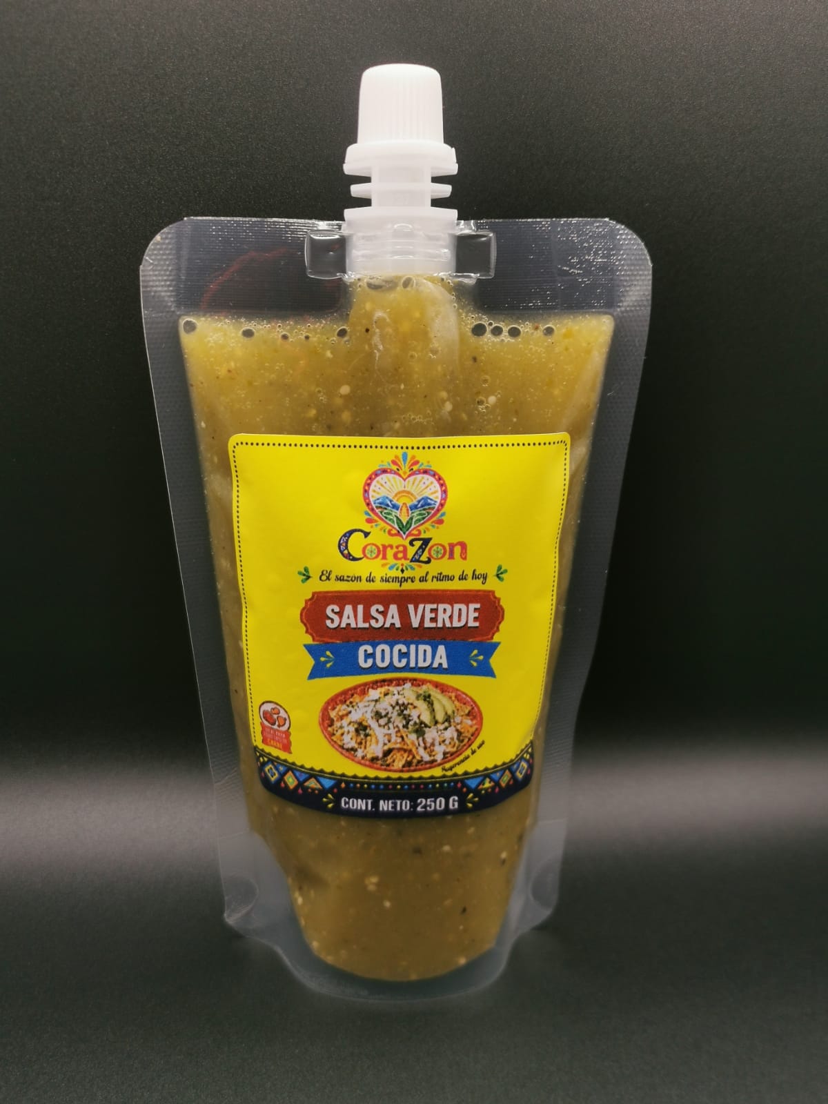CoraZon Salsa Verde pouch frente