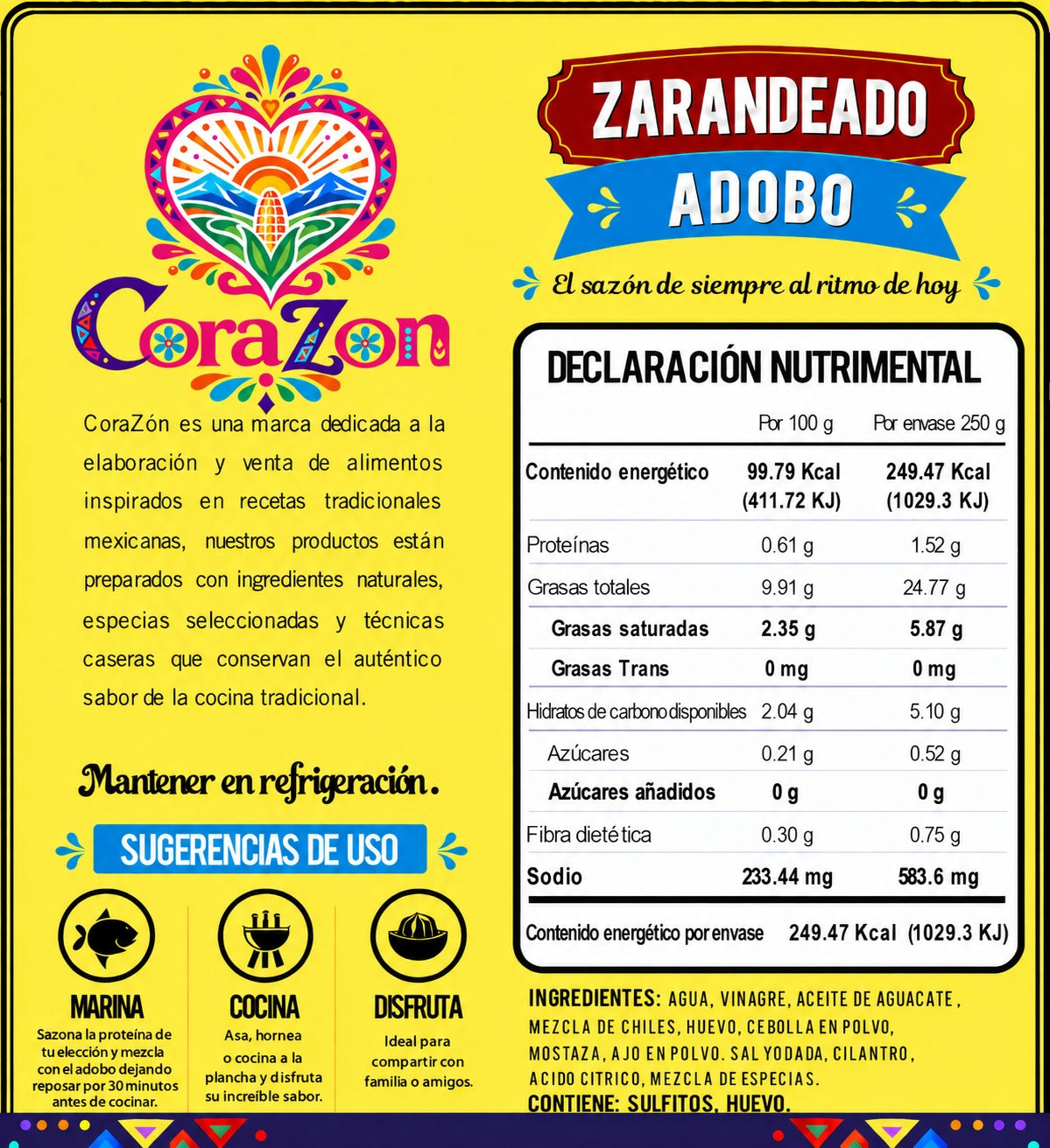 CoraZon Zarandeado reverso